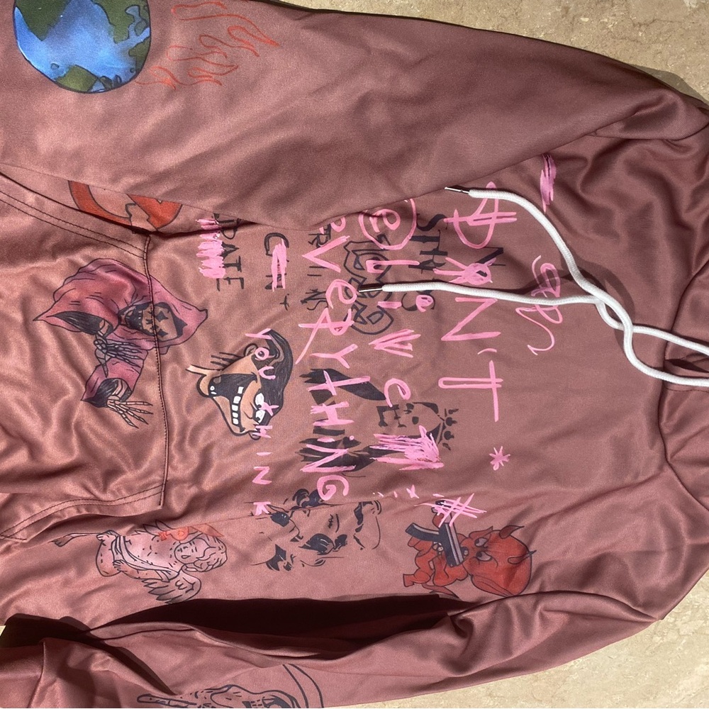 Graphic Pink Hoodie